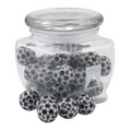 3 1/8" Howard Glass Jar w/ Chocolate Soccer Balls